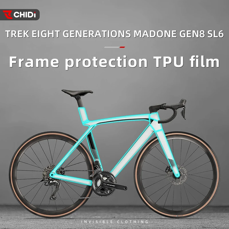 

For TREK Madone 8th Gen SL6 Road Bike Invisible Protection Film - Bike Accessories, Scratch-Resistant, Waterproof Sticker