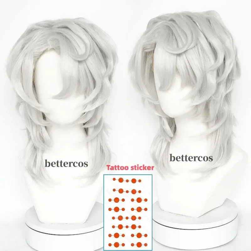 2025 11 Ayaki Rui Cosplay Spider Silver Pelo sintético largo y recto para adultos Halloween + gorro de peluca gratis