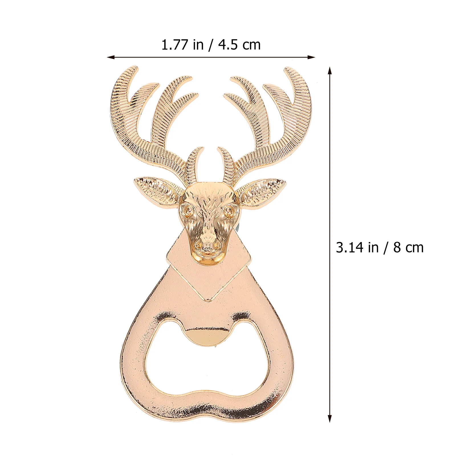 

2Pcs Deer Head Bottle Opener Creative Stainless Steel Xmas Party Supply Multifunctional Beer Can Lid Remover Portable Handheld