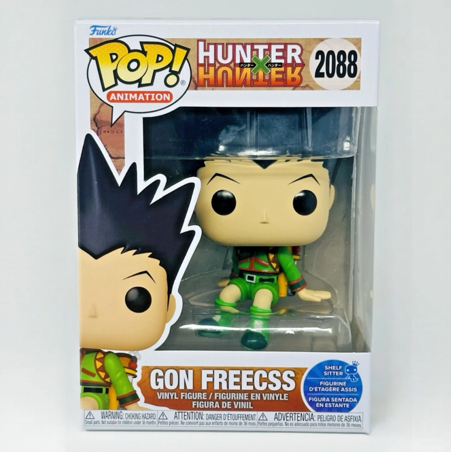 

Фигурка Gon Freecss # 2088 (полочный сетер) Funko Pop, официальная подлинная фигурка, ограниченная серия Hunter X Hunter, подарок фанатам Freecss