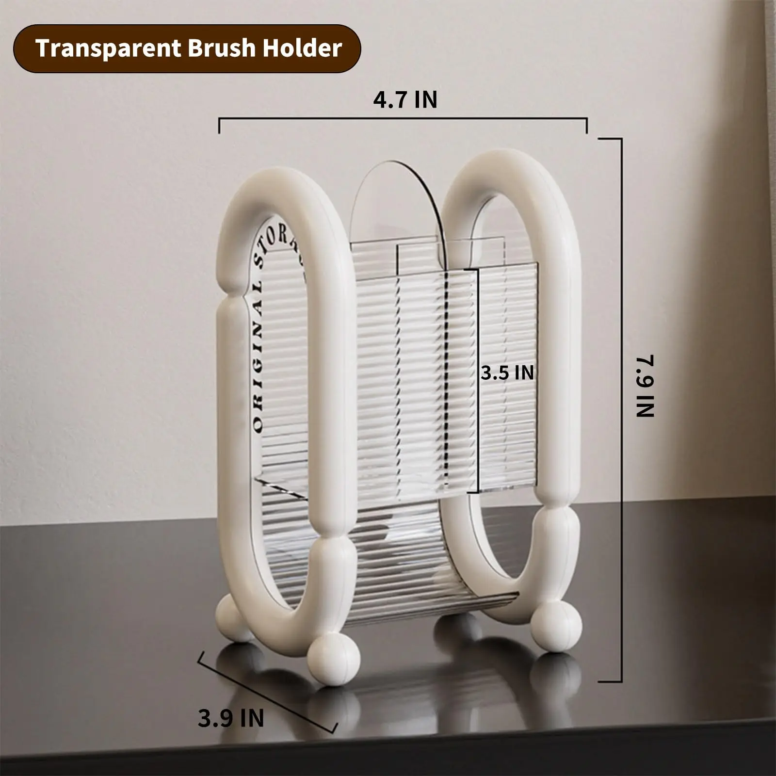 Make-upborstelhouder Poederdons Opbergorganisator Cosmetisch gereedschap Container voor ijdelheid Badkamer Aanrecht