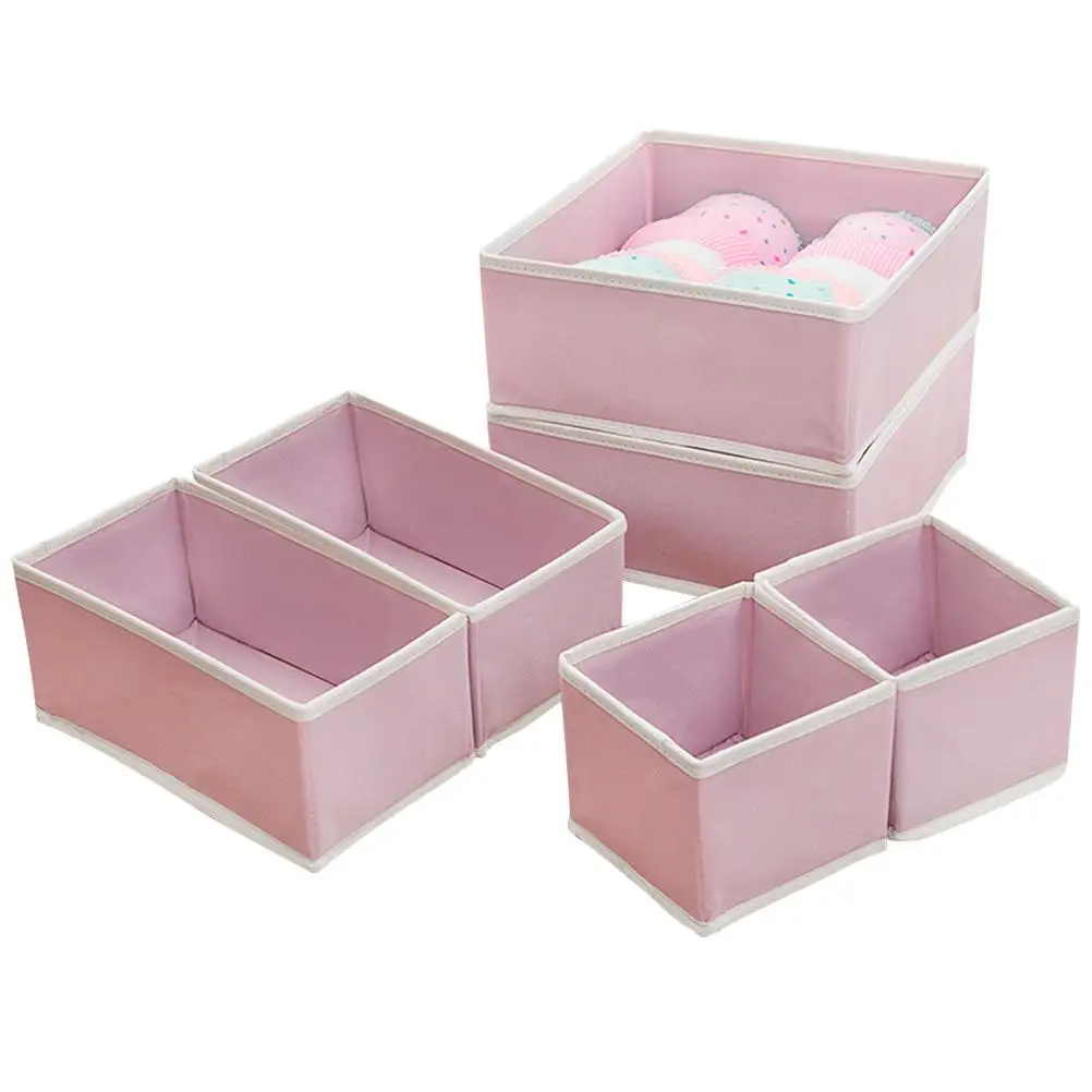 

Fabric Storage Box for Underwear Bra Eco Friendly Cloth Made Lightweight Simple Design Anti Wrinkle Wear Resistant for Drawer