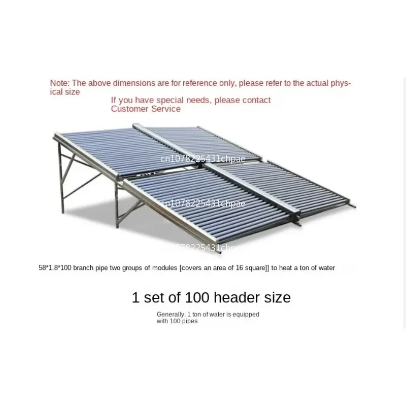 25,50 Tubes Unpressurized Solar Collector with Heat Pipe for Solar Heating System Solar Collector