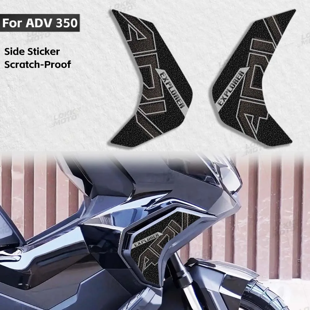 For ADV 350 2022-2026 2025 ADV350 Motorcycle Frosted Side Panel Sticker Protect Scooter Fairing Decals Scratch-Proof Accessories