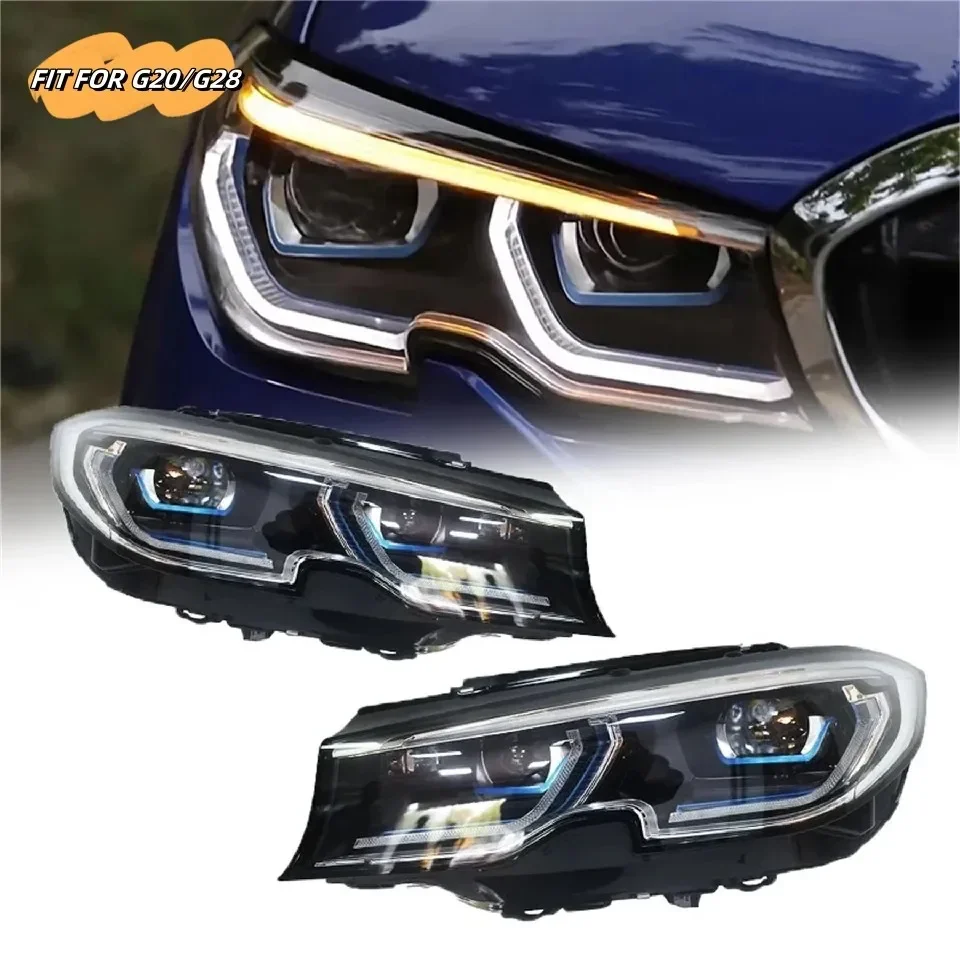 MRD fit For G20 New 3 Series 2020 for G28 330i 2020 LED Headlights Modified Car LED Headlamp Blue Line