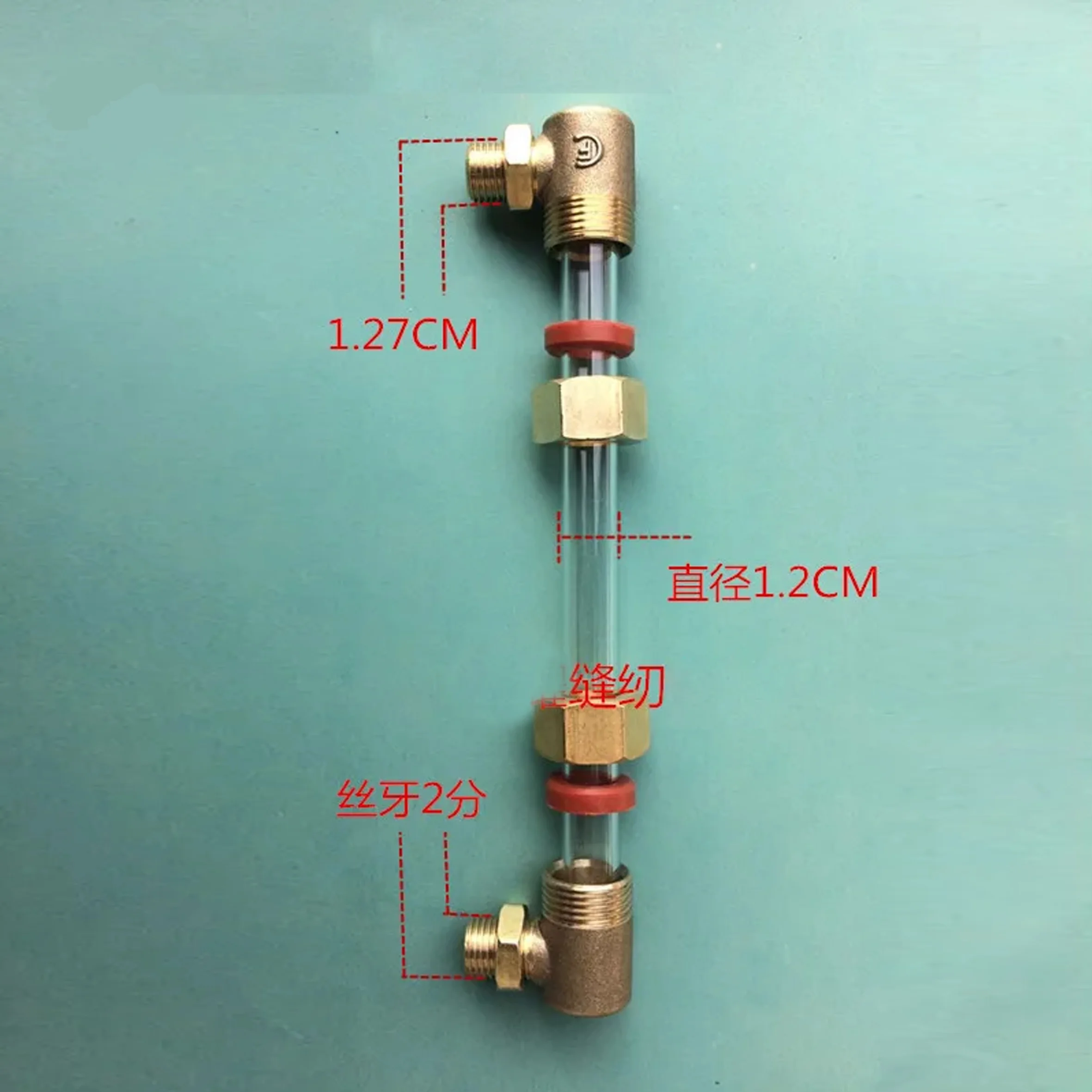 أنبوب زجاجي أنبوب مستوى المياه حلقة حمراء مولد غلاية بخارية مراقبة مستوى المياه أنبوب نافذة موقع الأنابيب تركيبات الكوع #1