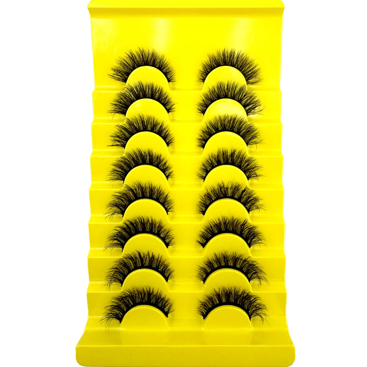 8 pares de pestañas de visón 3D Cilios esponjosas belleza suave pestañas postizas de visón cortas naturales pestañas postizas de maquillaje reutilizables gruesas clásicas