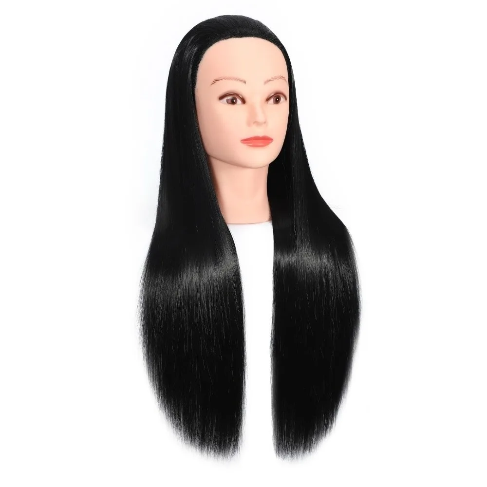 

Durable Synthetic Adult Manikin Head Creative Head Model Long Hair Training Head Braiding Straight Hairstyle Manikin Head Salon