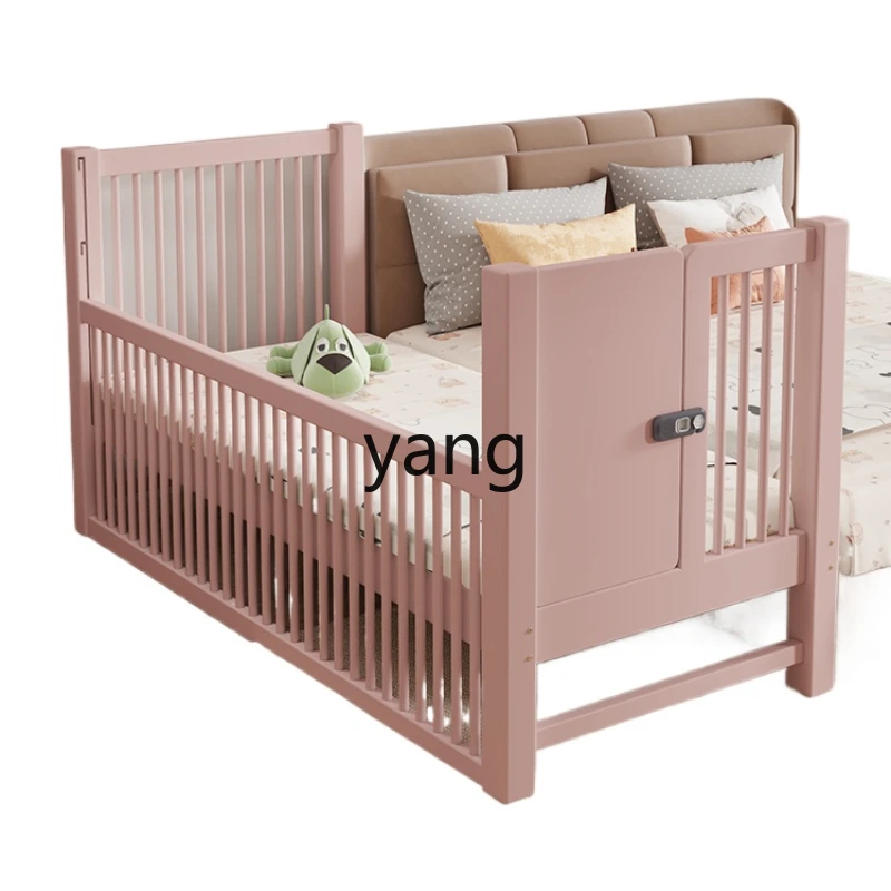 

CX Children's Widened Bedside Small Bed High Guardrail Adjustable Solid Wood Baby and Infant Stitching Bed