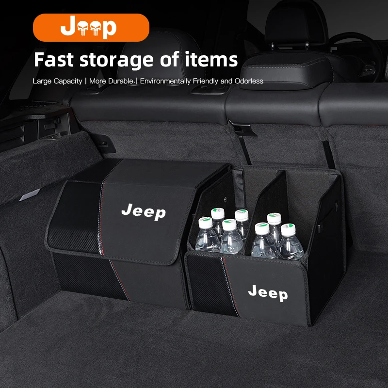 

Car Storage Box Collapsible Auto Trunk Organizer Tools For Jeep Renegade Wagoneer Avenger Recon Wrangler JK Gladiator Compass Gr