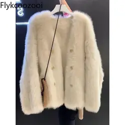 Foreign Style High-grade Autumn and Winter New Environmental Jacket Temperament Loose Women's Fashion Long Faux Fur Coat