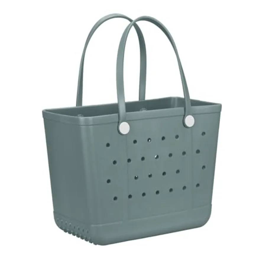 

Beach Bag e Rubber Tote Bag, Waterproof Washable Open for Women Croc Bag Hand Bag for Beach Pool Yoga