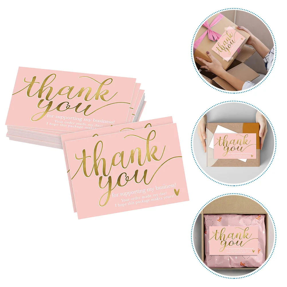 

50 Pcs Thank You Card Business Cards Organizer Blank Big Appreciation Coated Paper Notecards with Envelope Baby Greeting