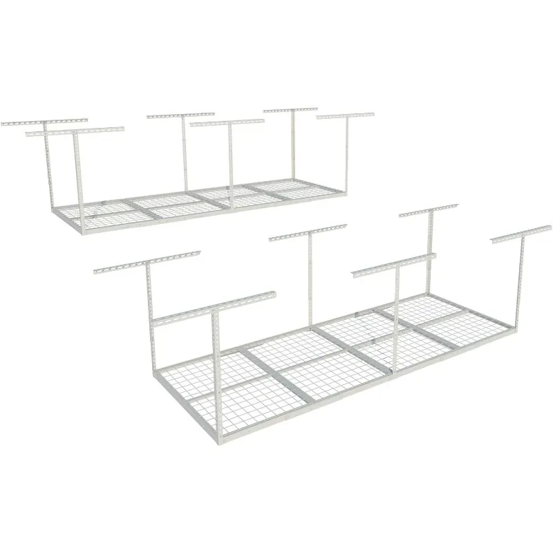 FLEXIMOUNTS 3x8 Overhead Garage Storage Rack,Adjustable Garage Storage Organization Systerm