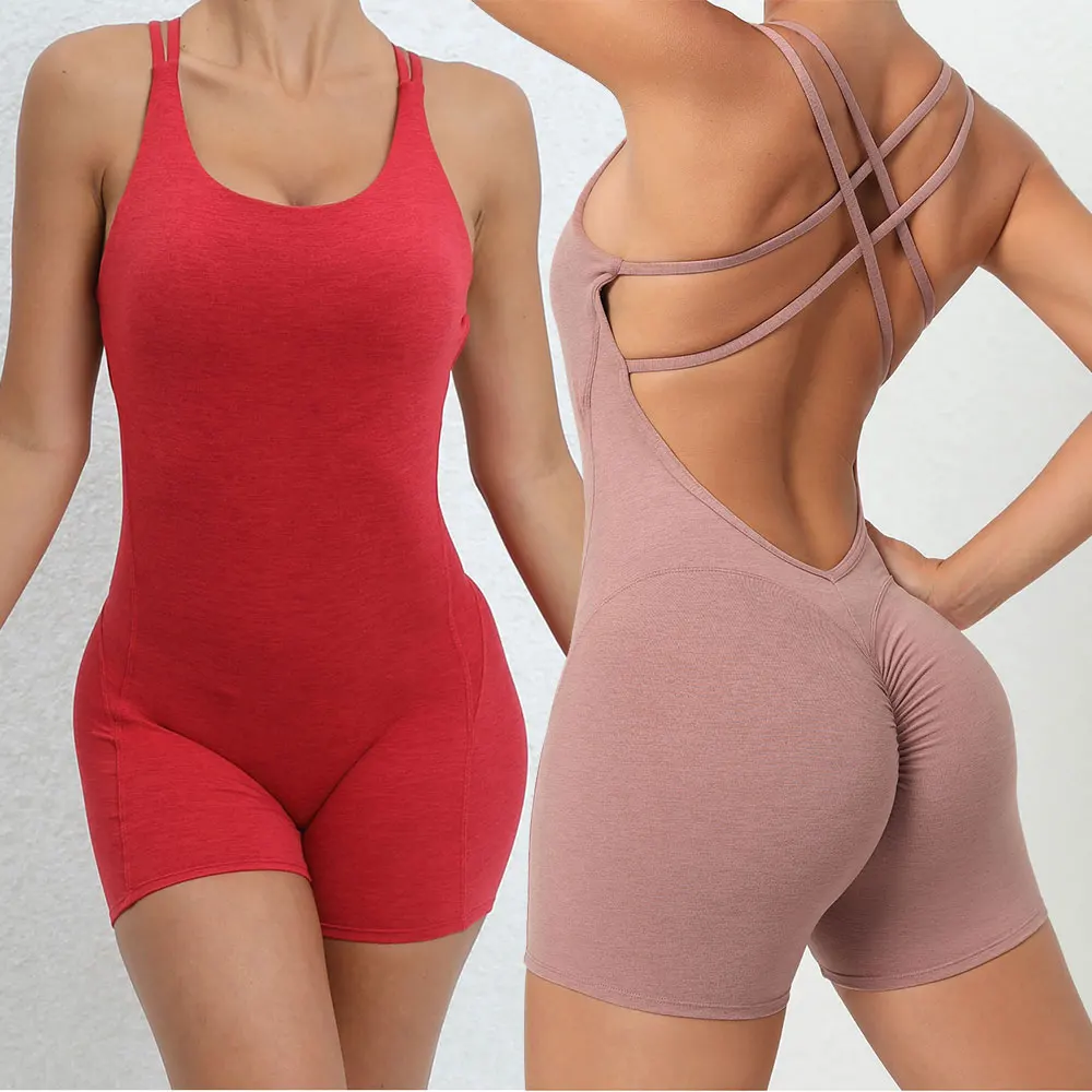 

JUREN Yoga Jumpsuit Gym Clothes Women Tracksuit Fitness Clothing Rompers Sport Set Sportswear Push Up Workout Sets Bodysuits