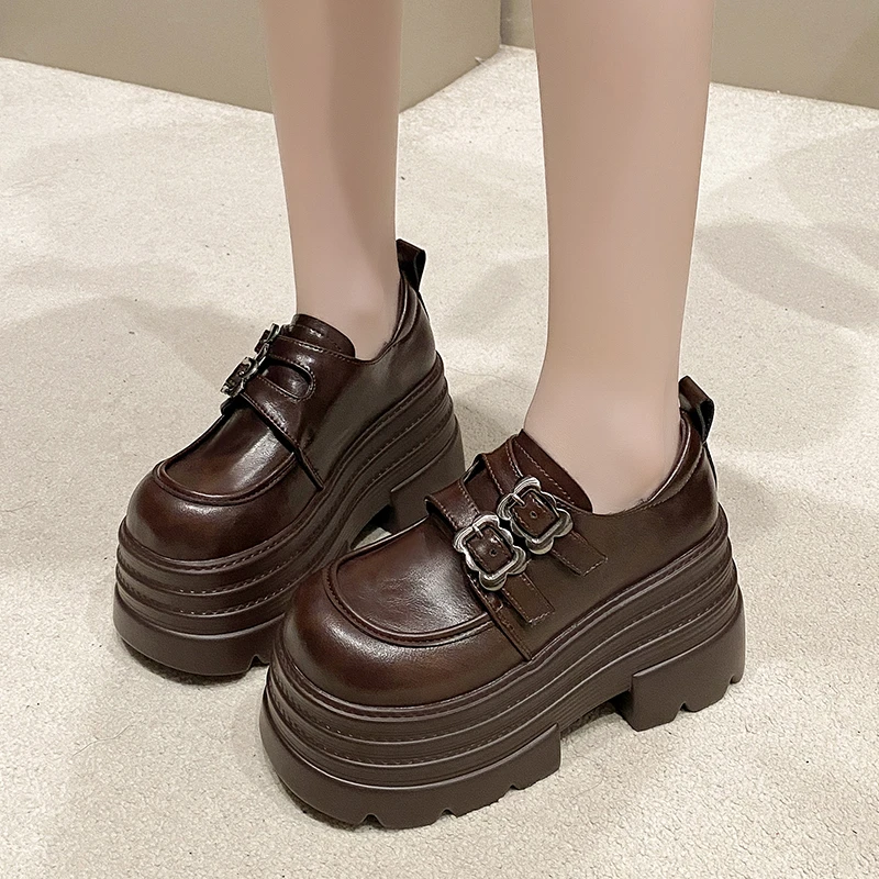 10CM Platform Women Loafers Shoes Flats Casual Cozy Sport Shoes Woman 2024 Trend Autumn Designer Sneakers Walking Mujer Zapatos
