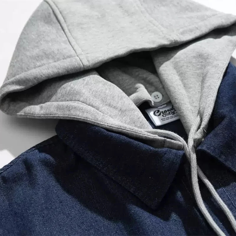 2025SS Japanese Kapital Vintage Fashion Brand Detachable Hooded Denim Coat  Men's Multi Pocket Shirt Jacket