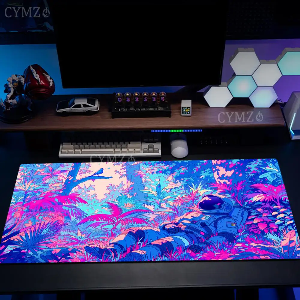 Digital art astronaut pattern Mouse Pad Desk Mat Non-Slip Durable office mouse mat gaming mats with Stitched Edge HD printing