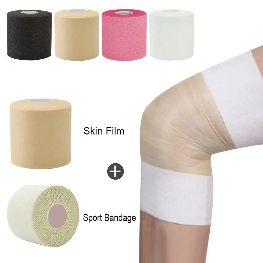 1/2 Stuks Pu Foam Bandage Elleboogbeschermers Badminton Racket Overgrip Schokabsorberende Handvat Membraan Elastisch Ademend zachte Film Schuim