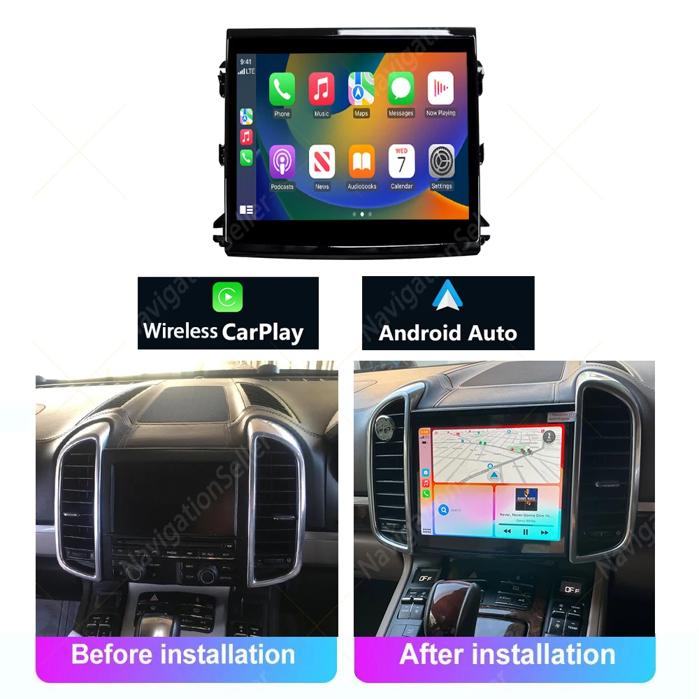 Multimedia Player For Porsche Cayenne Android Navigation Apple Carplay Android Auto Car Stereo Gps Radio Touch Screen Video TV