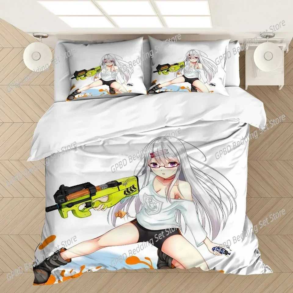 

Cartoon Game Popular Splatoon 3D NEW Duvet Cover Pillowcase Bedding Set Adult Boy Girl Bedroom Decoration Single Double Large