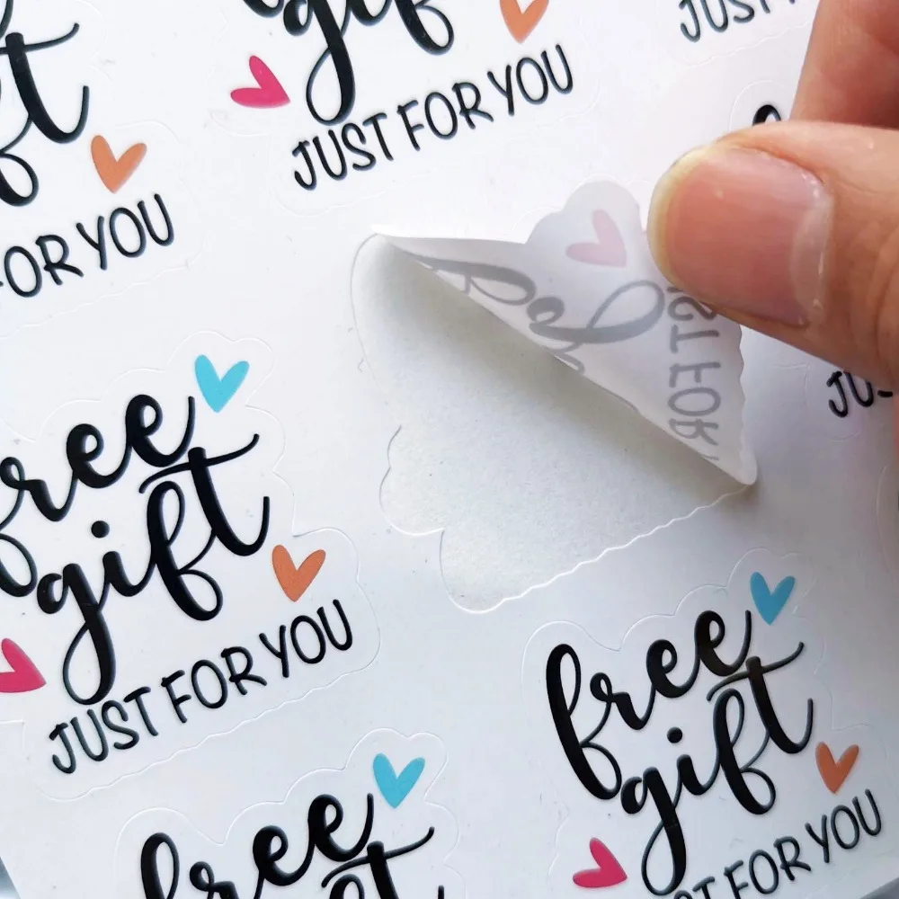 120 Stück, nur für Sie, kostenlose Etiketten, Aufkleber, Geschenk, Dankeschön-Aufkleber für kleine Unternehmen, unregelmäßige Form, handgefertigtes Etikett zum Verpacken – Detail 3