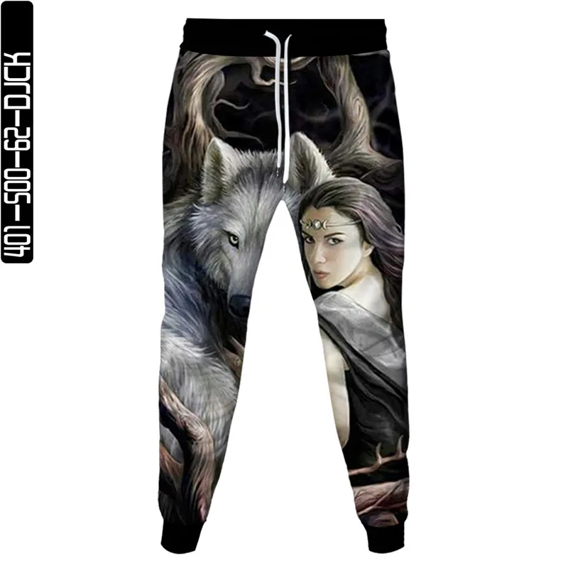 

Animal Wolf Moon Trousers Men Women 3D Print Casual Outdoor Party Wear Fashion Sweatpants Harajuku Jogging Pants Large Size 6XL