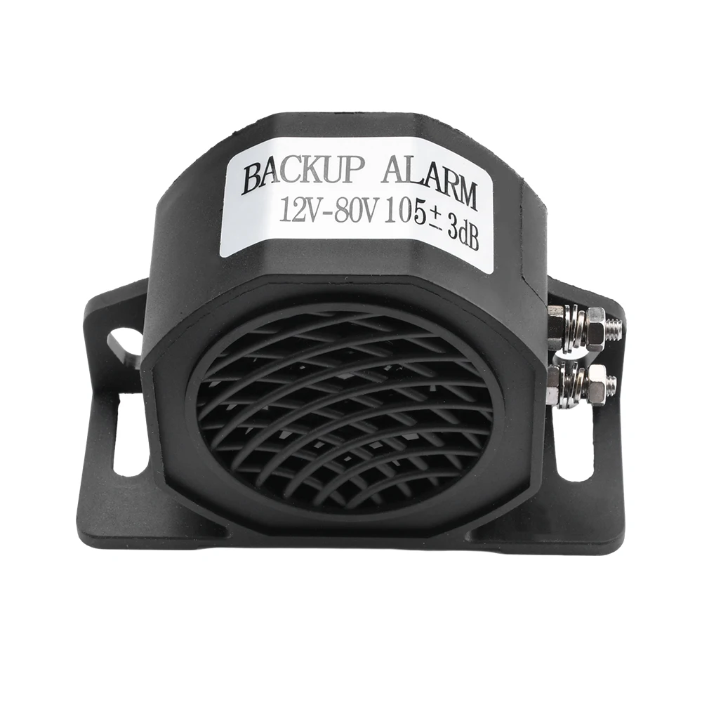 Sirena de Respaldo de 105dB, Zumbador, Alarma de Advertencia Sonora, 12V 24V-80V, Bocina para Vehículos, Camiones y Automóviles, Recordatorio de Reversa