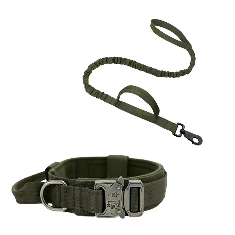 Hundehalsband-Leine-Sets Langlebiges Verstellbares Taktisches Halsband mit Leine für Mittelgroße und Große Hunde Deutscher Schäferhund Outdoor-Trainingszubehör – Detail 11