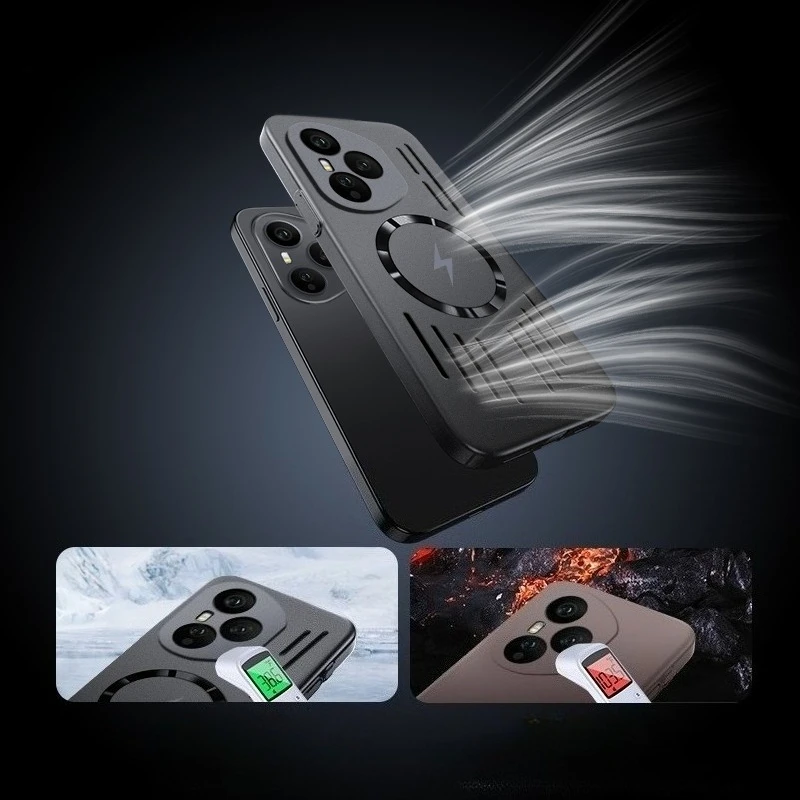 حافظة مغناطيسية رفيعة للغاية لتبديد الحرارة لهاتف Honor 400 Pro 400Pro Magsafe شحن لاسلكي طلاء معدني غطاء خلفي صلب للكمبيوتر الشخصي