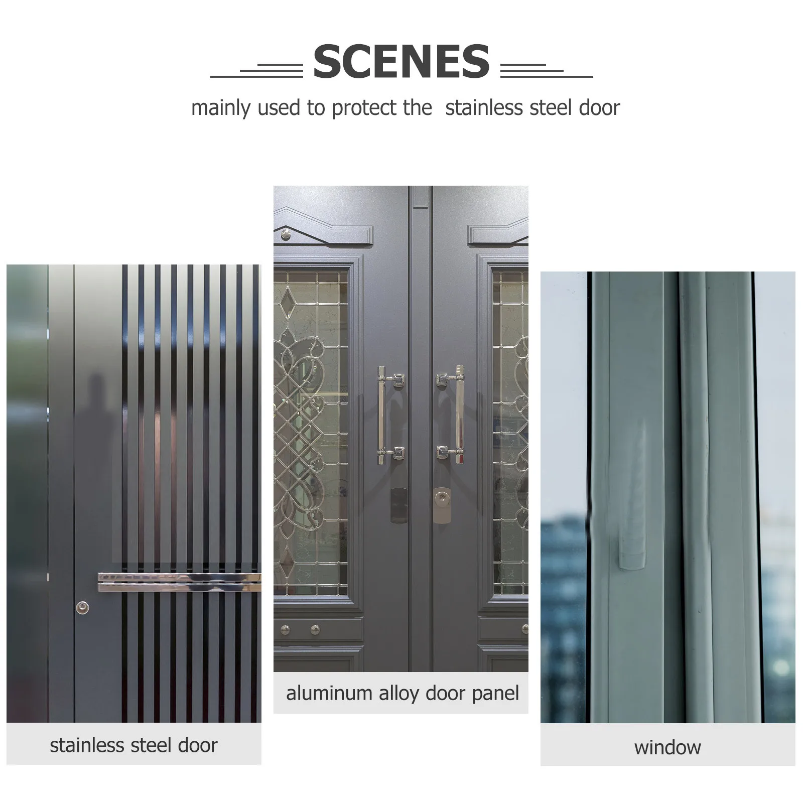 1 لفة أسود أبيض طبقة رقيقة واقية مقاوم للماء لاصق نافذة الباب تغطي لفة طبقة حماية الطلاء البناء #4