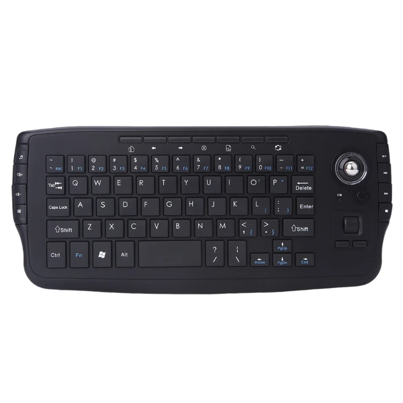 2.4G Wireless Keyboard with Trackball Mouse 2 in 1 for Computer Entertainments