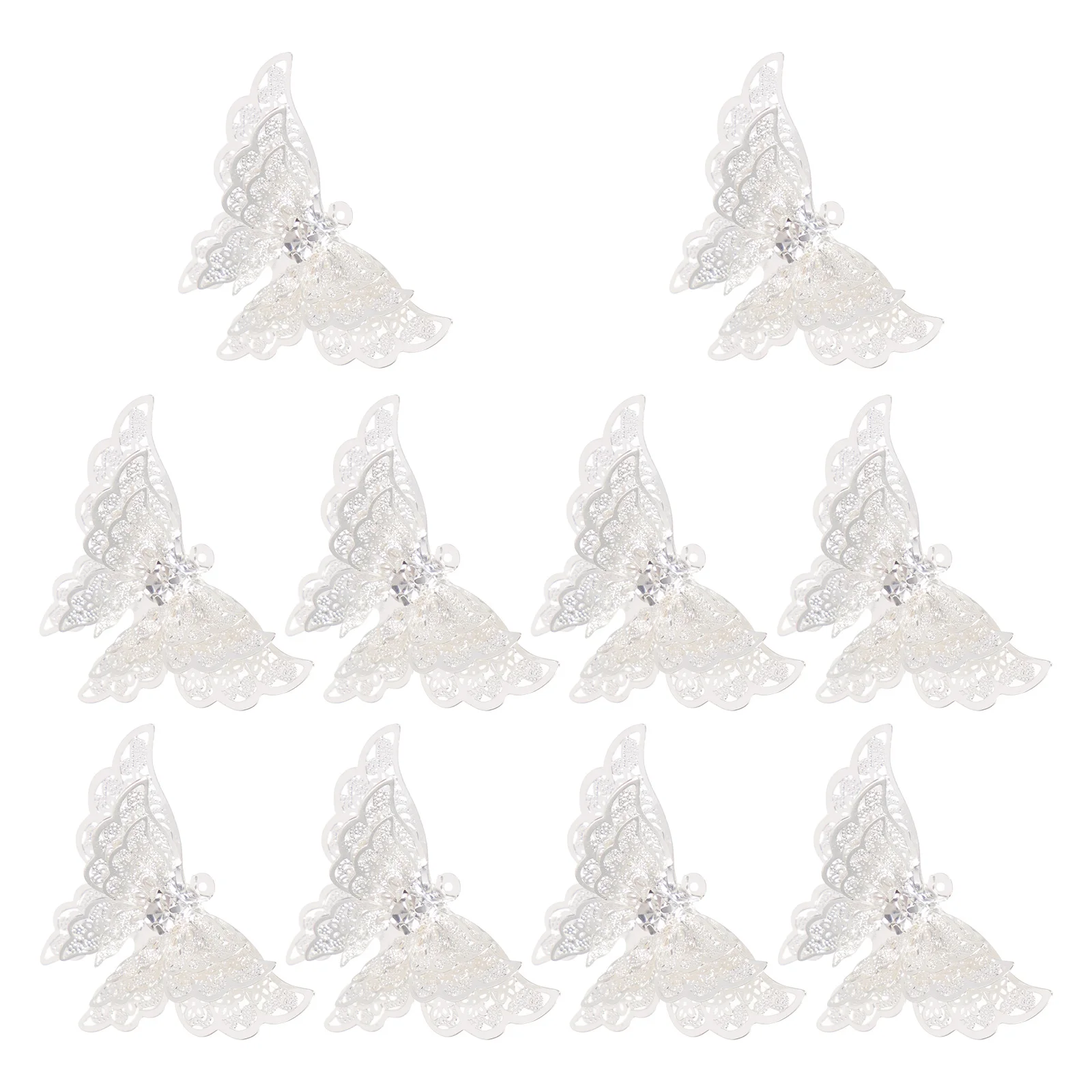 

10Pcs Hairpin DIY Accessories Style Copper Butterflies Charms Craft Supplies for Handmade Hair Decors Jewelry Making