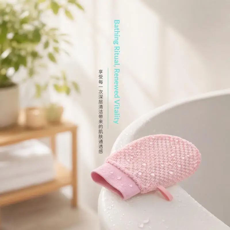 Doppelseitige Peeling-Duschhandschuhe mit Massage-Textur, schmerzfreier Körperpeeling-Handschuh, sanfte Tiefenreinigung, Bade-Scrubber – Detail 15