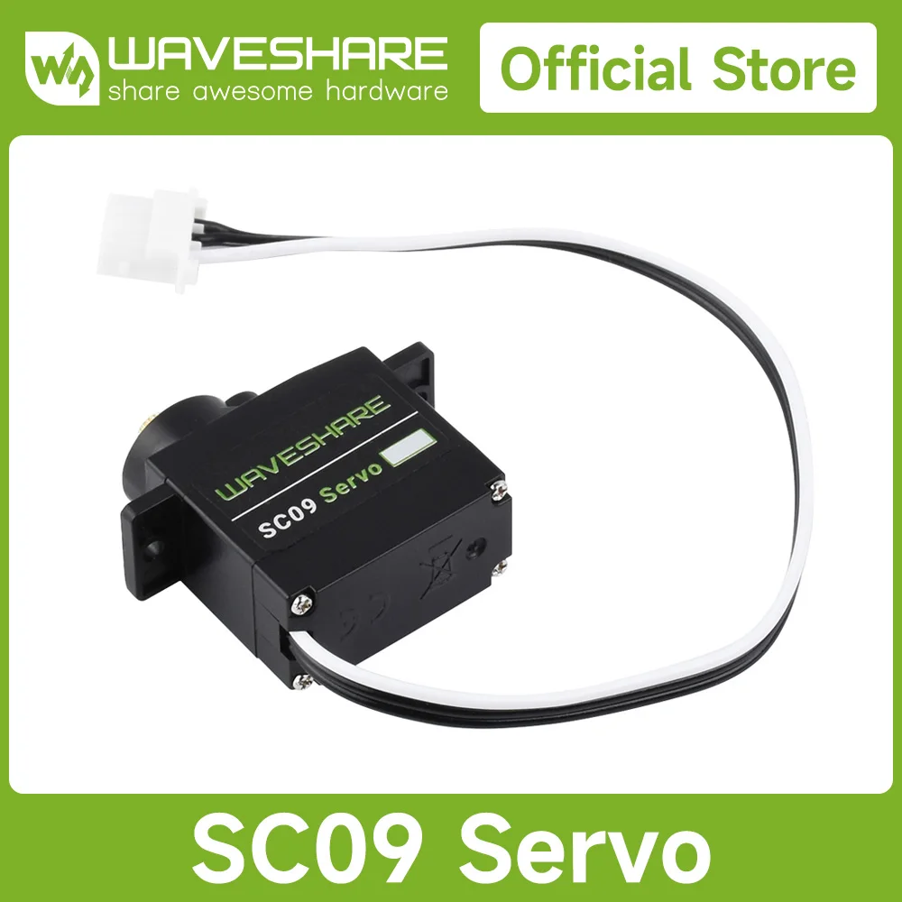 

Waveshare 2.3kg Dual-axis Serial Bus Servo, Two-way Feedback, Servo/Motor Mode Switchable, Compact Size, 300° Rotation Angle