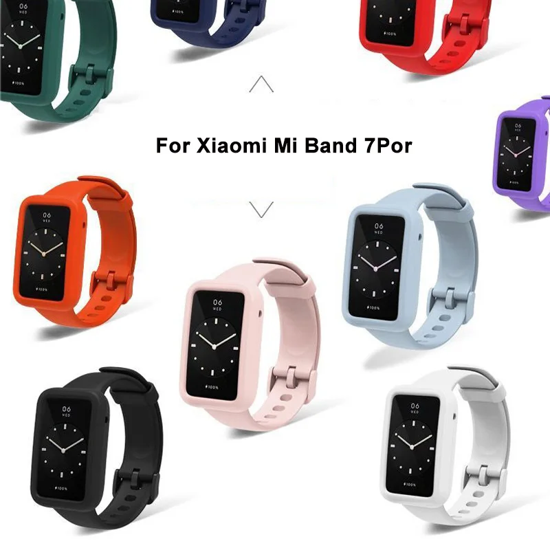 For Xiaomi Mi Band 7 Pro Strap Color Bracelet Wrist Strap Soft Silicone Band For Mi band 7 Pro Straps Wristband Protective case