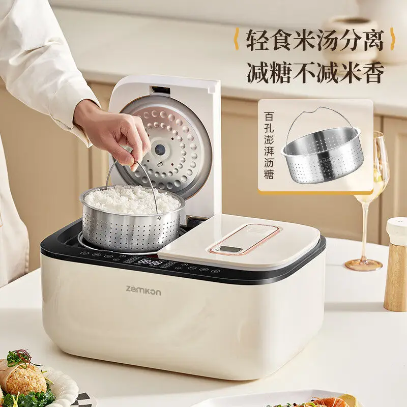 Large Capacity Dual Pot Smart Rice Cooker Low Sugar Non-Stick Inner Pot Programmable Keep Warm Multifunctional Home Rice Cooker