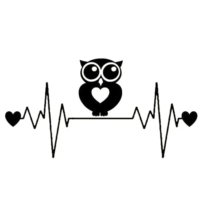 PVC Street Life Heartbeat Owl Pattern Accessories Baby on Board Sticker Cover Scratches Products Vehicle Supplies