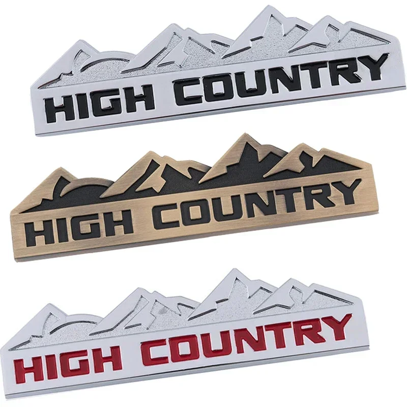 Metal Car Front Grille Metal Emblem Body Trunk Badge Sticker for Jeep HIGH COUNTRY Logo Wrangler Compass Grand Cherokee Patriot