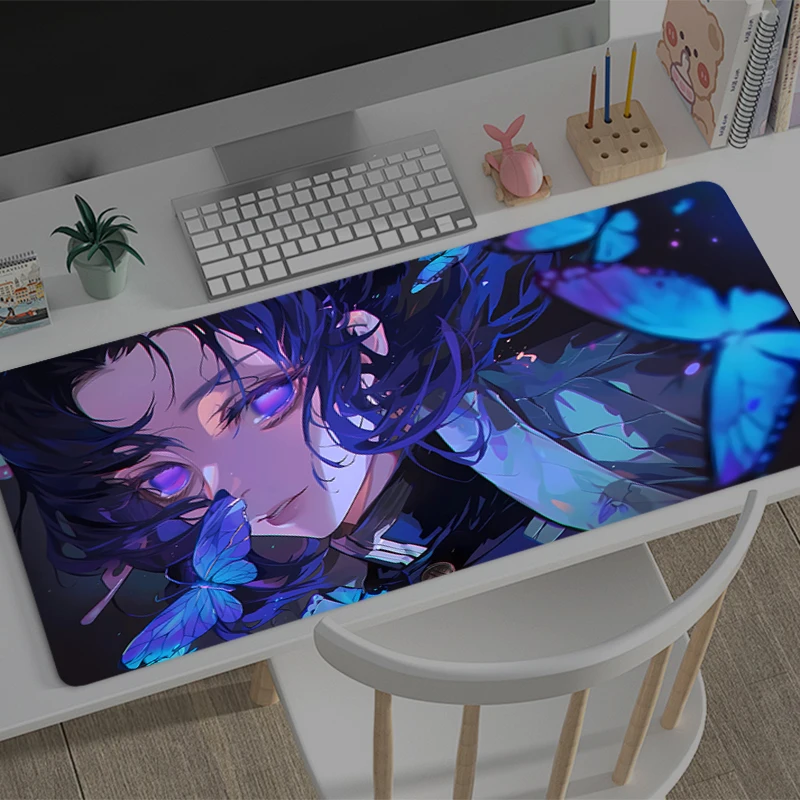 

Mousepad New Demon Slayer Kochou Shinobu MousePads Keyboard Pad Mouse Mat Gamer Soft Office Table Mat PC Anime Large Mouse Pad