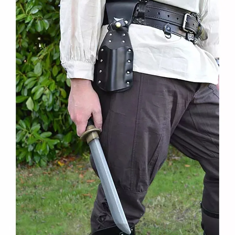 Medieval Sword Dagger Holder PU Leather Waist Belt Sheath Scabbard Frog Men  Larp Knight Cosplay Costume Accessory Weapon Holster - AliExpress 200000532