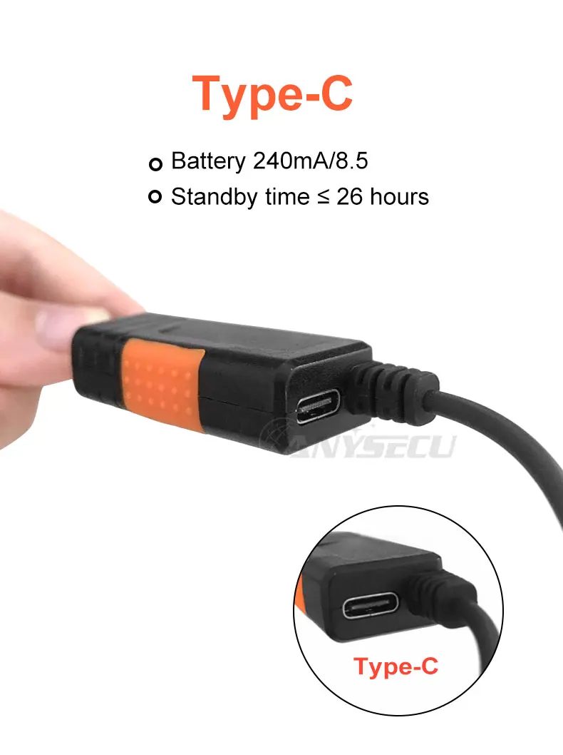 2PCS Walkie Talkie Headset Kopfhörer Kopfhörer Für Kenwood Baofeng UV-5R UV82 UV-17 UV 32 Tytera TC-UV8000 ANYSECU DM-A6 AC-215R – Detail 11
