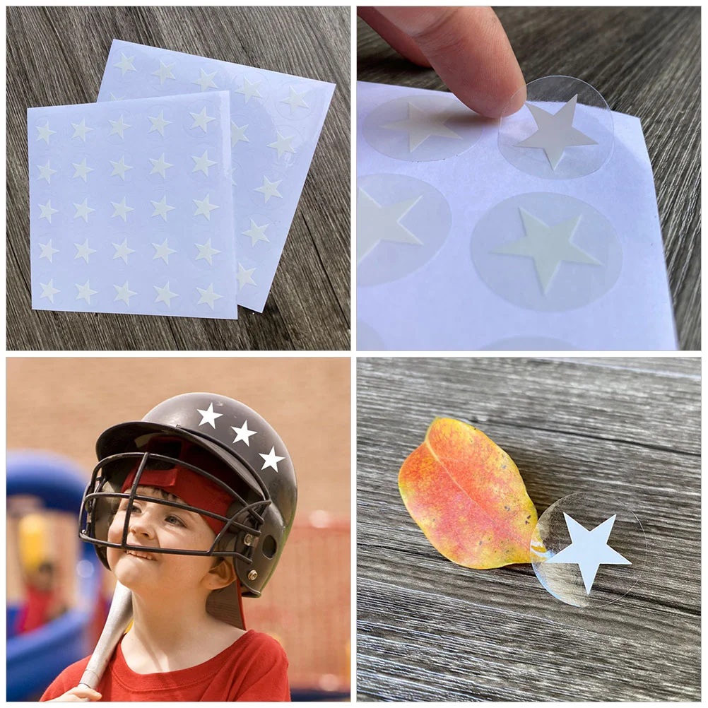 20PCS Sports Decals Football Baseball Hockey Soccer Stickers PVC Transparent Decorative Star Multifunctional Car