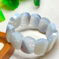 Natural Persian Agate Bracelets Crystal Gemstone Fashion Healing Chakra Reiki Yoga Energy Bracelet 1pcs 17x25mm