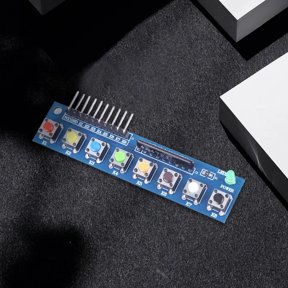 Moduł 8 niezależnych przycisków dotykowych 3.3-5V z wskaźnikiem LED Moduł klawiatury Moduł klawiatury dla Arduino ARM