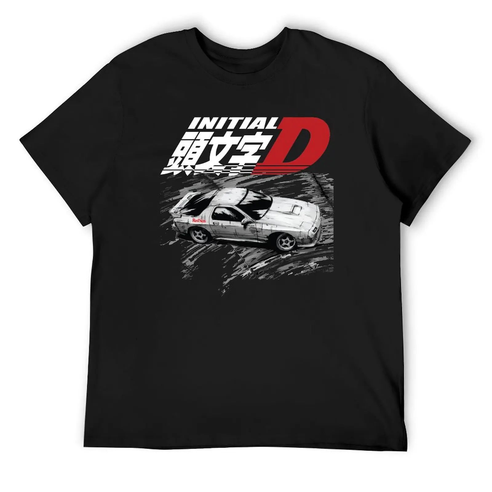 

Initial D FC RX7 Drifting - Ryosuke Takahashi RedSuns T-Shirt man clothes shirts graphic tee boys whites men graphic t shirts