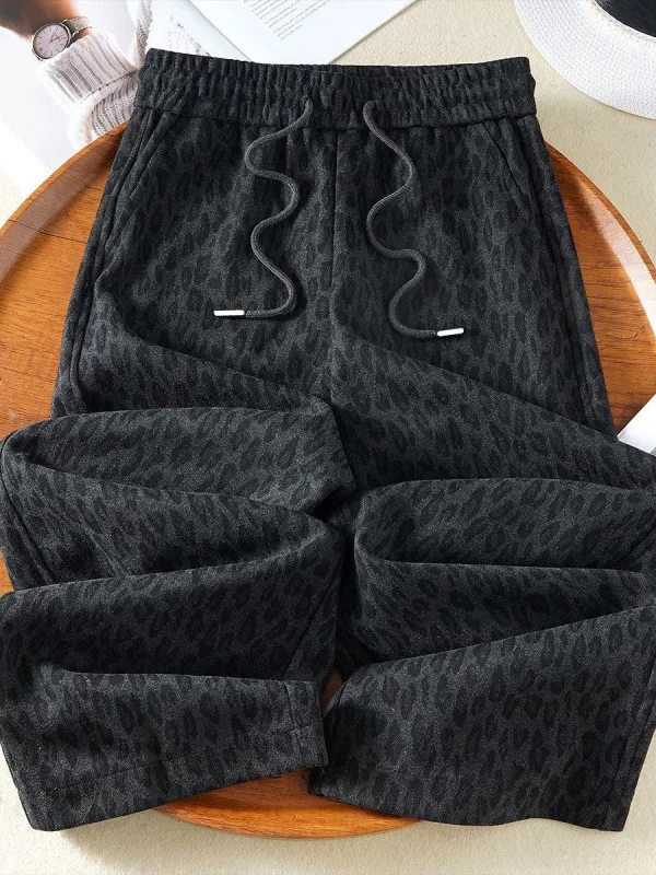 High Waist Loose Casual Pants Women's 2026 New Style Leopard Print Knife  Pants Slimming Wide Leg Balloon Pants Trendy