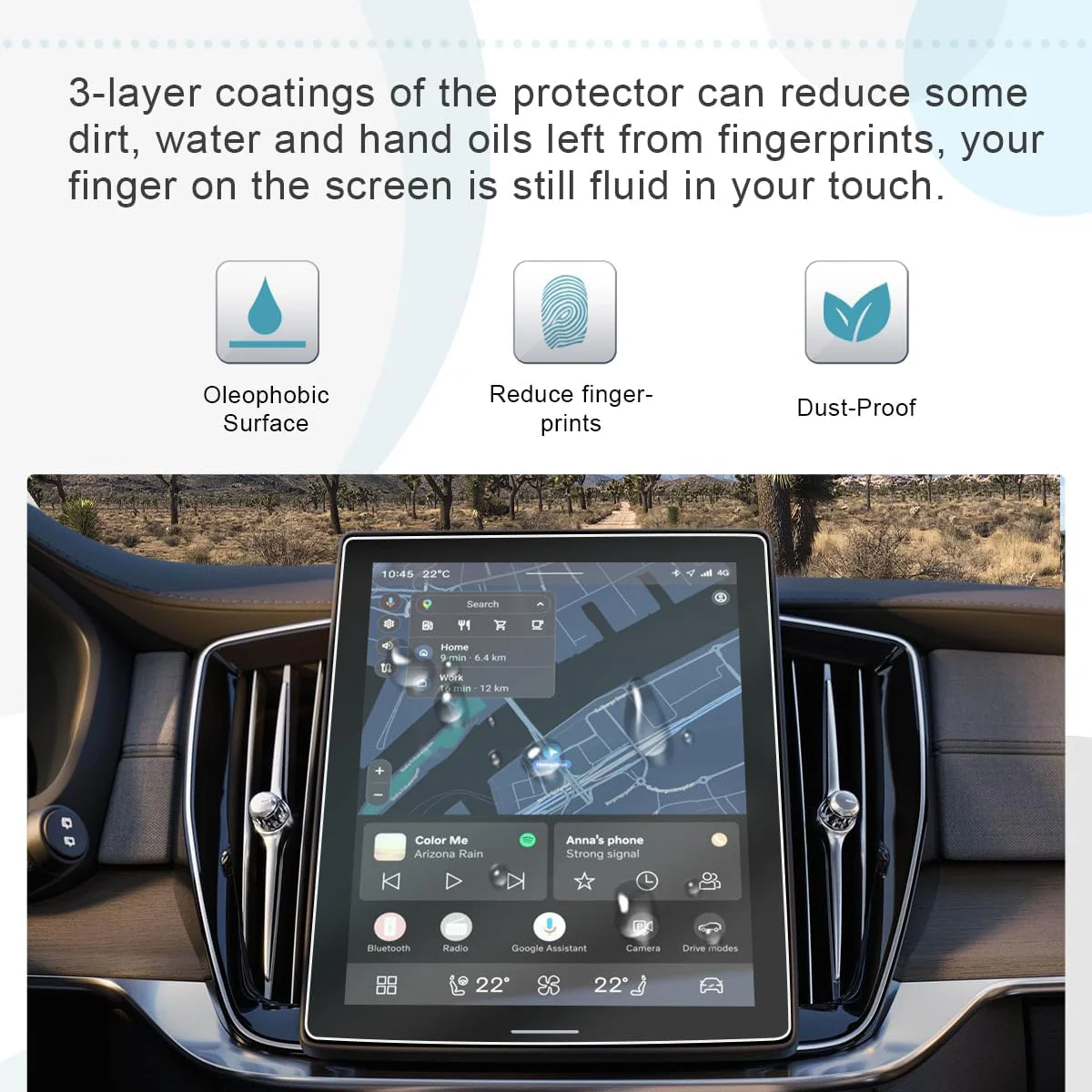 لفولفو XC60 XC90 S60 2026 11.2 بوصة تعمل باللمس الزجاج المقسى غطاء شاشة مركز لمس طبقة رقيقة واقية
