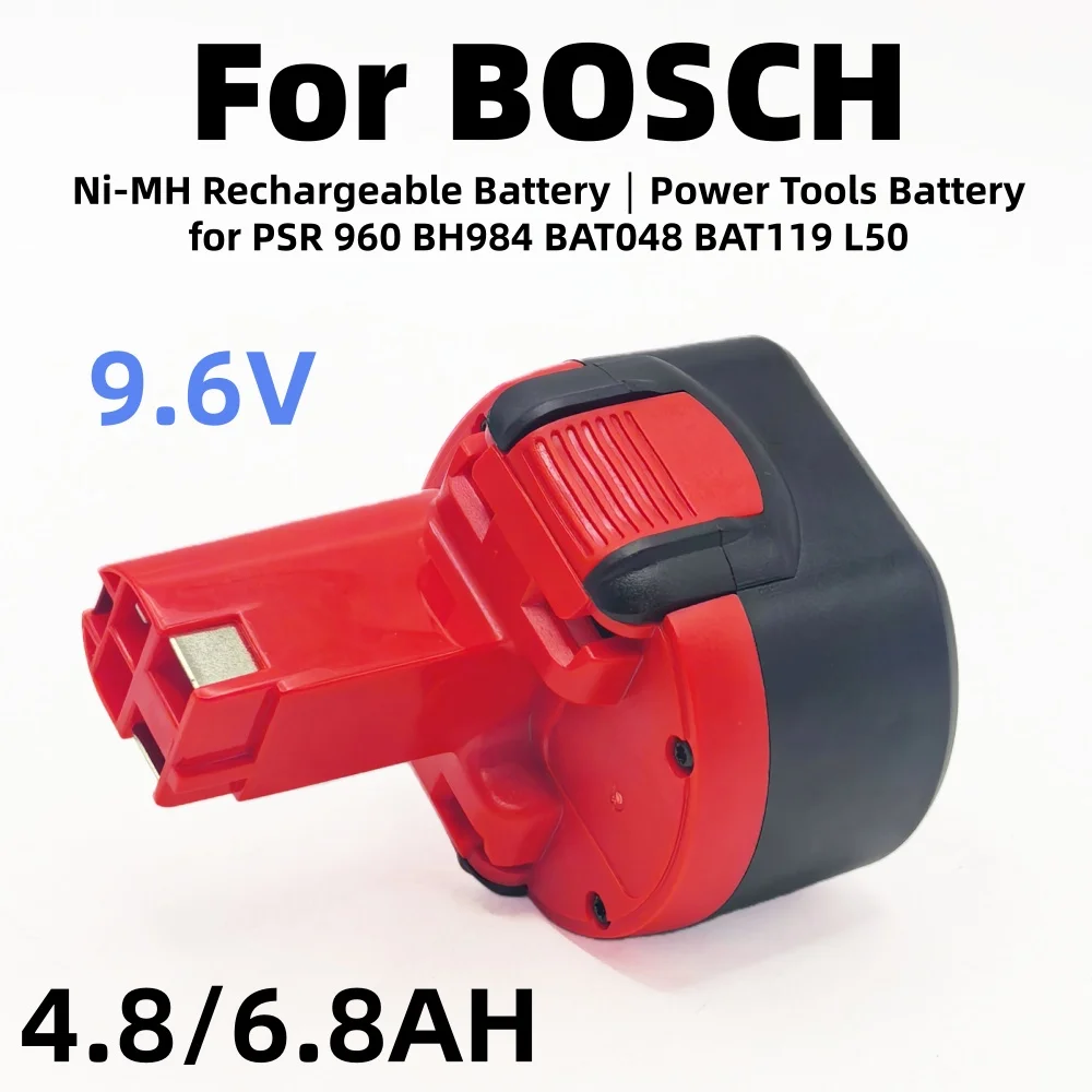 

BAT048 for Bosch 9.6V 12800mAh Ni-Mh Rechargeable Battery Power Tools Battery for Bosch PSR 960 BH984 BAT048 BAT119