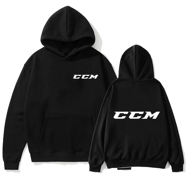 

CCM Men's and Women's Solid Color Pocket Hoodies Sports Fitness Sweatshirts Fashionable Casual Pullovers Multi Color